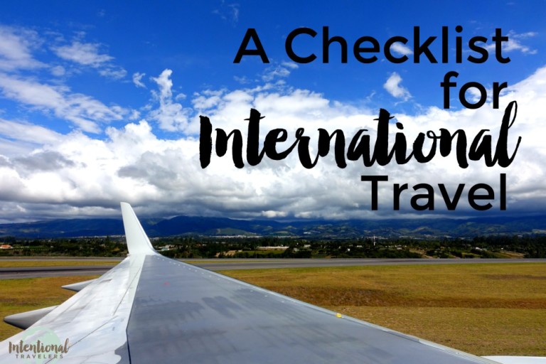 A Checklist for International Travel