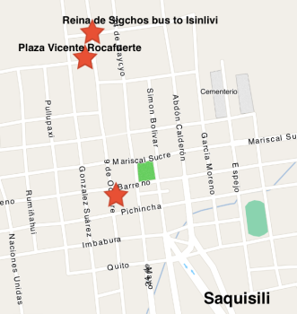 Map | Saquisili to Isinlivi bus