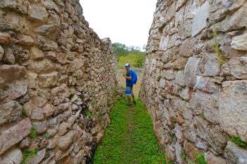 Mayapan ruins walls