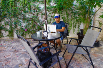 digital nomad working in Merida
