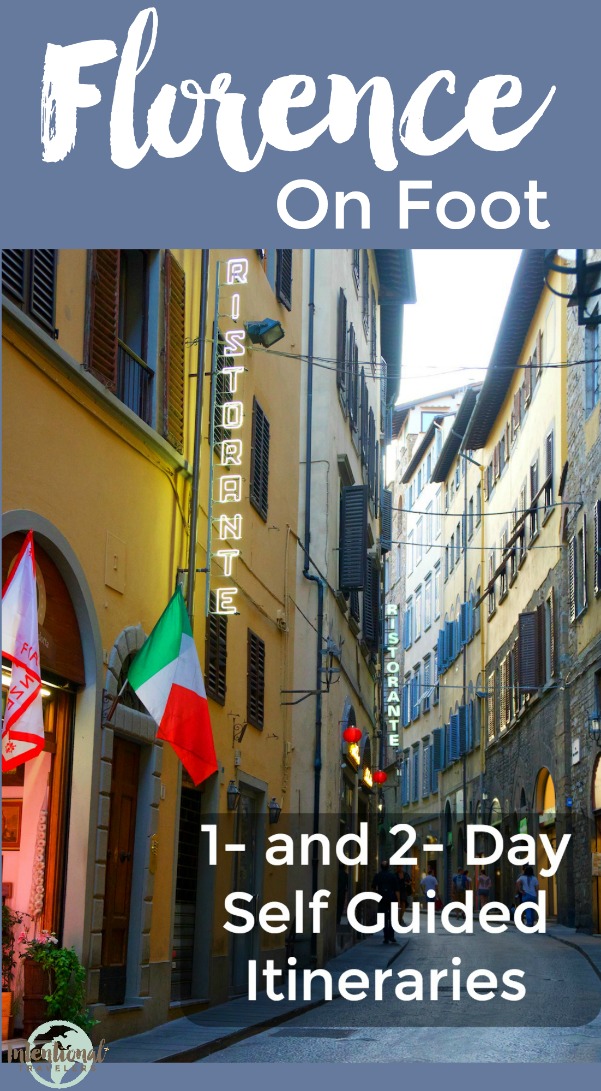 Free walking tour map and self guided one- and two-day walking tour itineraries for Florence Italy | Intentional Travelers