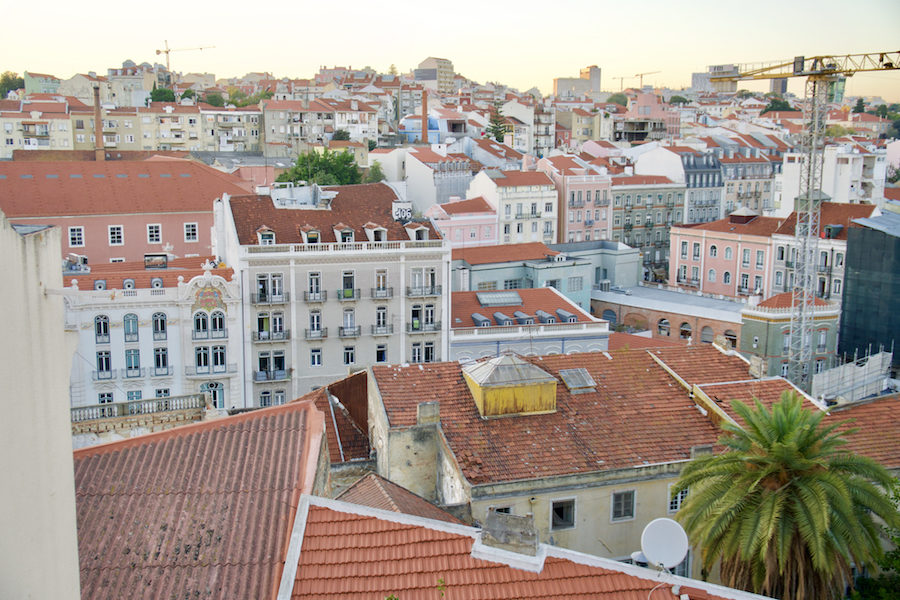 view from Airbnb apartment Lisbon