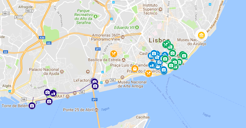 Lisbon walking map