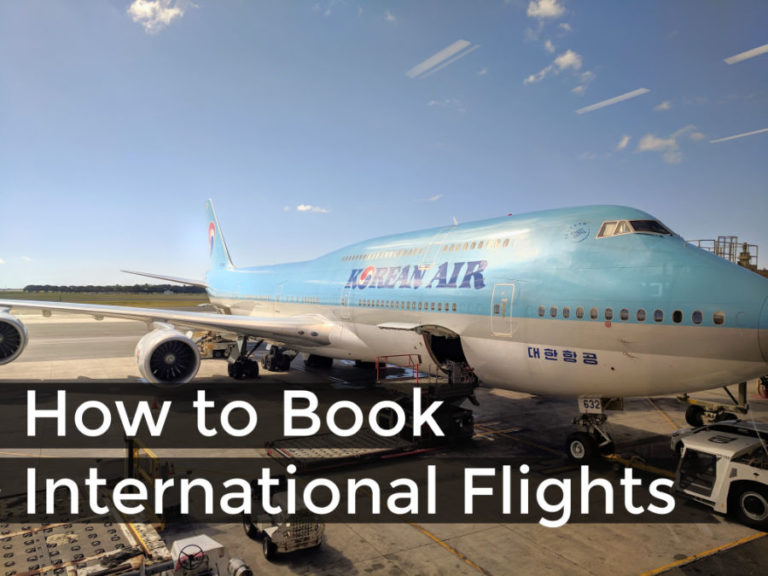 What is the best way to book international flights?