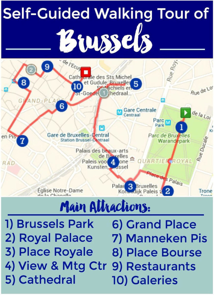 A Self Guided Walking Tour Of Brussels Intentional Travelers   Brussels Belgium Walking Tour Route 19 872x1200 