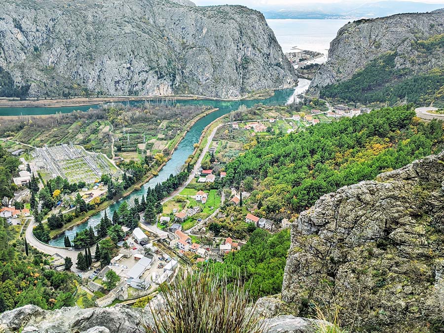 Gorge overlook in Omis | 7 day croatia road trip Dalmatian Coast itinerary
