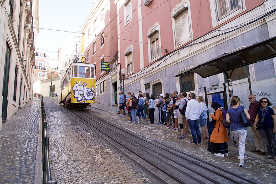 Tram elevator | Self Guided Walking Tour Itineraries for Three Days in Lisbon Portugal