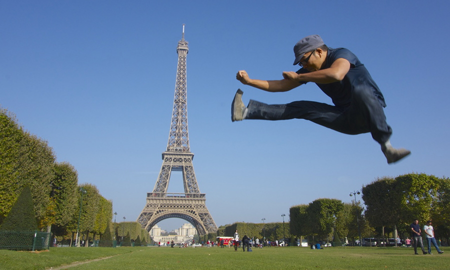 Eiffel Tower - Paris, France Jumping Jedd | Intentional Travelers