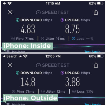 download upload wifi speeds vary on phone inside and outside
