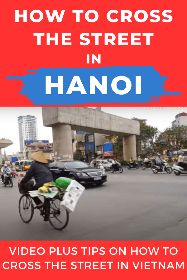 VIETNAM how to cross roads in Hanoi (sd-video). 