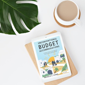 budget travel ebook cover on table