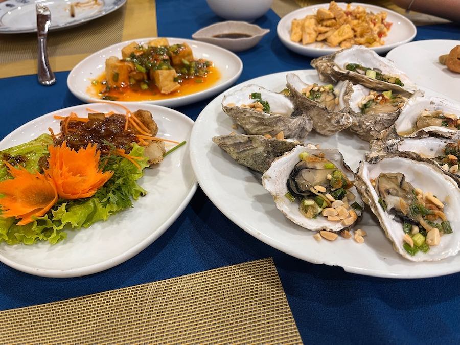 seafood at lunch on Venezia cruise boat