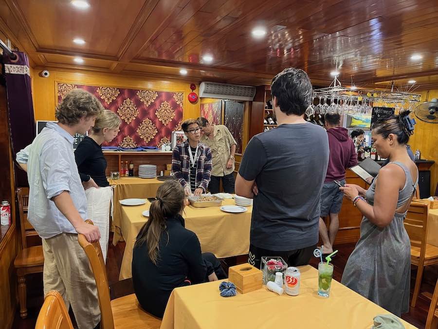 spring roll cooking class on Venezia Cruises