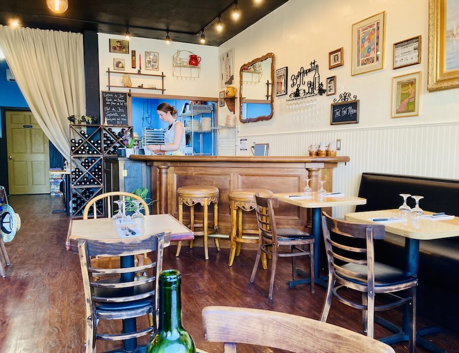 small restaurant interior