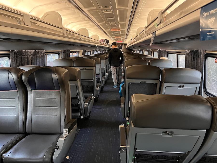 Amtrak Crescent train business class seats