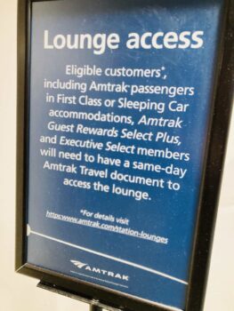 Lounge access sign