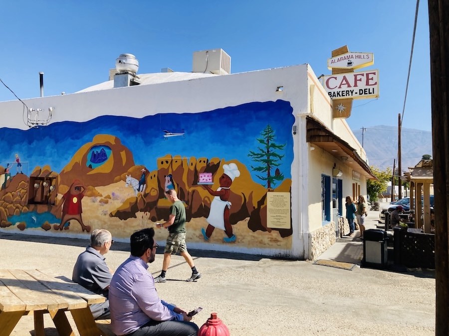 mural on cafe wall