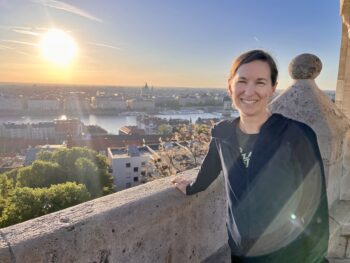 Michelle in Budapest at sunrise