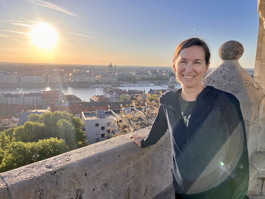 Michelle in Budapest at sunrise