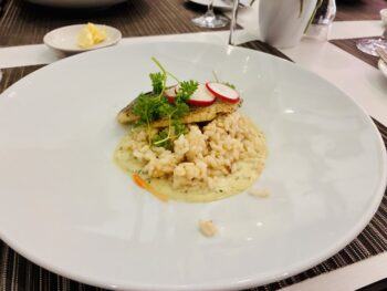 risotto and fish